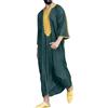 RUMAOZIA Abiti Musulmani Uomo Abbigliamento da Preghiera per Uomini Kaftan Musulmano Strisce Lino Arabo Robes Intimo Islamico Abaya Uomo Robe Comodo Camicia da Notte, M