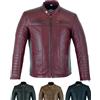 Texpeed Giacca di pelle casual da uomo - Estate/invernale Soft Touch autentica vintage pelle di montone Biker in vera pelle stile motociclista - Nero - 4XL