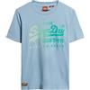 Superdry Tonal Vl Graphic Relaxed Tee C3-Basic Printed T.Shirt (W), Grigio Ghiaccio Melange, 44