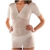 Liabel Confezione 2 Pezzi Maglia Mezza Manica con FORMASENO Donna Pura Lana Art 013/756 - Bianco 7XXL