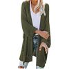 Generic Cardigan da donna leggero con tasche maglieria cardigan giacche taglia 16 giacca softshell giacca in tela cardigan maglione estivo, Nero , XL