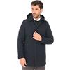 Ciabalù Trench Uomo Invernale Lungo Cappotto Imbottito con Cappuccio Slim Fit (54)