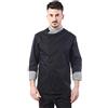 tessile astorino Giacca Cuoco e Chef Nera - Scozzese Bordeaux - 100% Cotone - Doppio Collo - Ricamo 0 - Uomo - Casacca per Ristorante e Cucina - Bottoni a Pressione - Made in Italy (XXXXL)