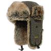 HEYANN Berretto da Aviatore Unisex Rib Bomber Aviator Pilot Hat Faux Cappello Invernale Russo Berretto da Uomo Cappello da Aviatore Cappello Invernale paraorecchie (Grigio hua-qingzilan)