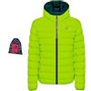Lotto Piumino Uomo + Sacca - Piumino Uomo Invernale - Giubbotto Uomo 110 Grammi 4 Stagioni Trapuntato Imbottito - Giacca Uomo (149141-SOFTSHELL-VERDE+Sacca, XL)