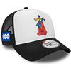 New Era Daffy Duck Superman Looney Tunes 100 Years WB White Black A-Frame Trucker Cap - One-Size