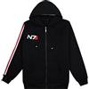 Kinsea Swdan Kinsea Mass Effect N7 Felpa con Cappuccio E Zip da Uomo,Cosplaycappotto Maniche Lunghe,Giacca Classica E Casual,Autunno E Inverno più Giacca di Velluto XL