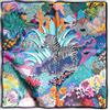 LumiSyne Sciarpe Di Seta Donna Piccolo Foulard Quadrata Stampa Cartoon Colorata Motivo Geometrico Fiore Leggera Raso Sciarpa Per Testa Fazzoletto Da Collo Bandane Copricapo Fascia Per Capelli 53×53cm