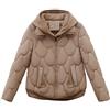 Generico Giacca Corta Antivento Calda Da Donna Giacca Con Cappuccio Invernali Piumino Elegante Antivento Giubbotto Imbottita Leggero Cappotto Caldo Casual Parka Comodo Corto Giubbino Taglie Forti