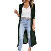 Generic Cappotto casual da donna in velluto allentato elastico cappotto lungo cappotto casual lungo cappotto cardigan tasca cappotto solido cardigan spolverini per le donne, T-caffè-5, XL