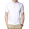 Disimlarl Polo da Uomo in Viscosa di bambù, Manica Corta, Setosa, Risvolto Maschile, Camicia Casual da Lavoro