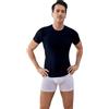 EE ESSENZA T-Shirt Casual a Maniche Corte con Scollo Rotondo in 6 Pezzi in Un Colore per Uomo cod. ES3151(Nero,M)
