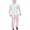 Darringls Pigiama da Uomo con Elefante con Tromba Divertente Abbigliamento da Casa 2-Pezzi Pantaloni Elefante Casa Manica Lunga Relax Vestito da Tempo Libero Pigiama in Stile Animalier Unisex Lungo