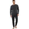 Viterbo Biancheria Pigiama Tuta Uomo in Morbido Pile Invernale LMW00005 (Steel Gray Melange, L)