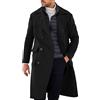 Generico Trench Lungo Uomo Lana Doppio Petto Caldo Classico Cappotti in Tweed Elegante Capispalla a Maniche Lunghe Viaggi Trench da Uomo a Vento Lungo Soprabito Media Lunghezza Invernale Business