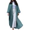 Generisch Cardigan da donna abito musulmano tinta unita Cardigan chiffon aperto anteriore Abaya Islamico Dubai Turchia Musulmano Cardigan Middle Donne Abito Abito Musulmano, verde, Taglia unica