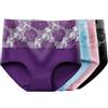 IPUDIS Confezione da 4 Mutande a Vita Alta per Donna in Cotone Morbide e Traspiranti a Copertura Totale Elasticizzate Contenitive Multipack 3XL