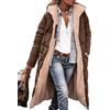 Suncadmious Abbigliamento Moda Invernale da Donna Giacche Lunghe in Pile di Shearling Oversize (Blu,L)