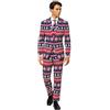 OppoSuits Fun Ugly Christmas Abits per gli uomini - Completo completo: giacca, pantaloni e cravatta, Nordic Noel, 50