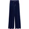 FNKDOR 2023 Autunno Inverno Donna Morbido Locker Gamba Larga Pantaloni Casual Velluto, Blu, XL