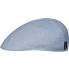 Borsalino Coppola in Lino Uni Light Uomo - Made Italy Berretto Cappello Piatto con Visiera, Fodera Estate Primavera/Estate - M (56-57 cm) Azzurro