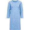 Zeitlos Camicia da Notte Donna Manica Lunga a Fiori, Farbe:Blau, Größe-Damen:XL
