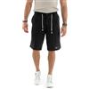 Giosal Bermuda Uomo Pantalone Corto Lino Tinta Unita Elastico in Vita Sartoriale (S, Bianco)