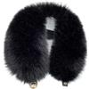 Graargpro - Bordo staccabile in caldo peluche per cappuccio, collo in pelliccia sintetica invernale da donna, accessorio per giacca e maglione, nero