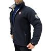 Threelands pioneer Giacca Invernale da Uomo, Giubbotto in pile Imbottito di pelliccia ecologica con Zip, cappotto elegante con Fodera calda, blu e nero petrolio DEFENDER (IT, Testo, M, Regular, Regular, Blu)