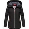 Navahoo Giacca da donna primavera giacca parka cappotto cappuccio cappuccio B692, Nero , XS