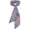 Remo Sartori - Cravatta Foulard in Seta Donna Bandeau Sciarpina per Collo, Borse e Polso (Blu damascato)