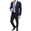 Evoga Abito Completo Uomo Sartoriale in Lino Blu Scuro Vestito Elegante Cerimonia (as6, Numeric, Numeric_58, Regular, Regular, Blu Scuro, 58)