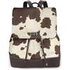 TTIGLHOH Mini zaino con stampa in pelliccia di mucca per le donne casual piccolo zaino borsa con cinghie regolabili