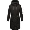 MARIKOO Megumii - Cappotto lungo da donna per le mezze stagioni con dettagli riflettenti e cintura in vita, taglie 16 XS-6XL, rosso, M
