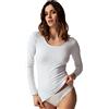 OLTREMARE, Set da 4 Maglia Donna a Manica Lunga in Caldo Cotone. Bianco 6/XL