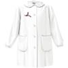 Siggi Group Grembiule Scuola SIGGI Linea Happy School - Asilo Bambina Colore Bianco con Ricamo - Abbottonatura Centrale con Bottoni, Colletto Bianco. TG 50 ANNI 3/ALT. CM 98