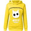 Vhersily Felpa da Donna con Cappuccio e Cane Gatto Titolare Carrier Giacca Grossa Sacca Felpa Top Felpa Donna Invernale Tumblr con Marsupio per Portare Il Vostro Gatto
