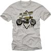 MAKAYA Abbigliamento Motociclista - CB 750 Maglietta - T-Shirt Biker Uomo - Regali Originali Grigio XXXL