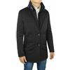 VEQUÈ Giubbotto Uomo Cappotto Giubbino Invernale Giacca Trench Lungo Elegante Sartoriale Impermeabile Casual Imbottito (IT, Numero, 56, Regular, Regular, Blu)