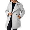 Vhersily 2025 Giacche da Donna Cappotto Scozzese Blazer di Lana Cappotte Addensato Piccolo Cappotto di Media Lunghezza, Tinta Unita, da Basket, per Autunno e Inverno, Comodi e Versatili per Look
