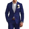 Oanviso Blazer Business da Uomo Tinta Unita Giacca da Abito con Revers Casual Sportiva Blazer Giacche Monopetto Elegante Giacche Slim Fit Giacca da Abito alla Moda e Versatile A Blu Navy L