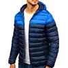 Generico Giubbotto Invernale Uomo Colori a Blocchi, Giubbotto Termico Uomo Cerniera con Cappuccio, Piumini Sportiva - Giubbotti Moda Classic Rosso XXL