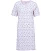 Zeitlos Camicia da Notte Donna Manica Corta a Fiori Scollo V, Farbe:Rosa, Größe-Damen:4XL