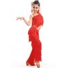 Generico Set 2 Pezzi Abito Latino Bambina con Frange - Top Canotta con Nappe e Pantaloni Danza Moderna, Costume da Ballo Latino Americano per Bambine, Perfetto per Prove e Allenamento