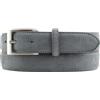 BELTINGER Cintura in pelle scamosciata italiana, larghezza 30 mm, uomo, in pelle scamosciata, cintura per abito, cintura per pantaloni, fibbia d'argento | marrone scuro 105cm