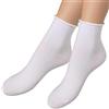 Sweet Years 12 paia calza sanitaria senza elastico compressione graduata per uomo e donna,taglie e colori assortitti (38-41, BIANCO)