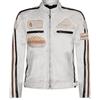 Infinity Leather Uomo Marrone in Pelle Motociclista Distintivo Corsa Moto Giacca M