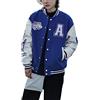 Loalirando Giacca da Baseball da Uomo, Giacca College Autunnale e Primaverile Jacket Casual Cappotto Unisex Bomber Varsity Oversize S-XXL (Blu, L)