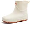 Vagbalena Stivali corti impermeabili da donna Casual Stivali corti impermeabili in gomma Stivali corti da donna e scarpe da pioggia impermeabili da giardino. (Beige,38)