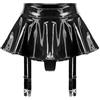 GRRKDFQ Completi Intimi Gonna con Volant Reggicalze Clip in Metallo Lingerie, Nero, 4XL